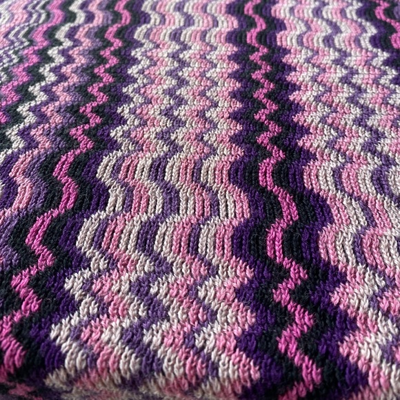 Missoni Giant Scarf Made in Italy Wool Blend Chevron Scarf Pashmina size.